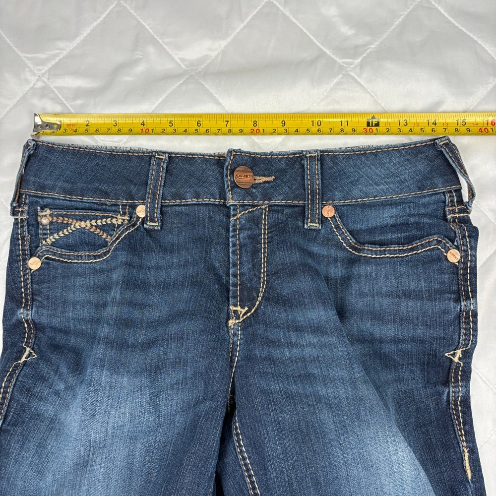 Ariat REAL Arrow Boot Jeans Women's 28R (29x33) Low Rise Dark Wash Stretch Denim - Picture 12 of 15
